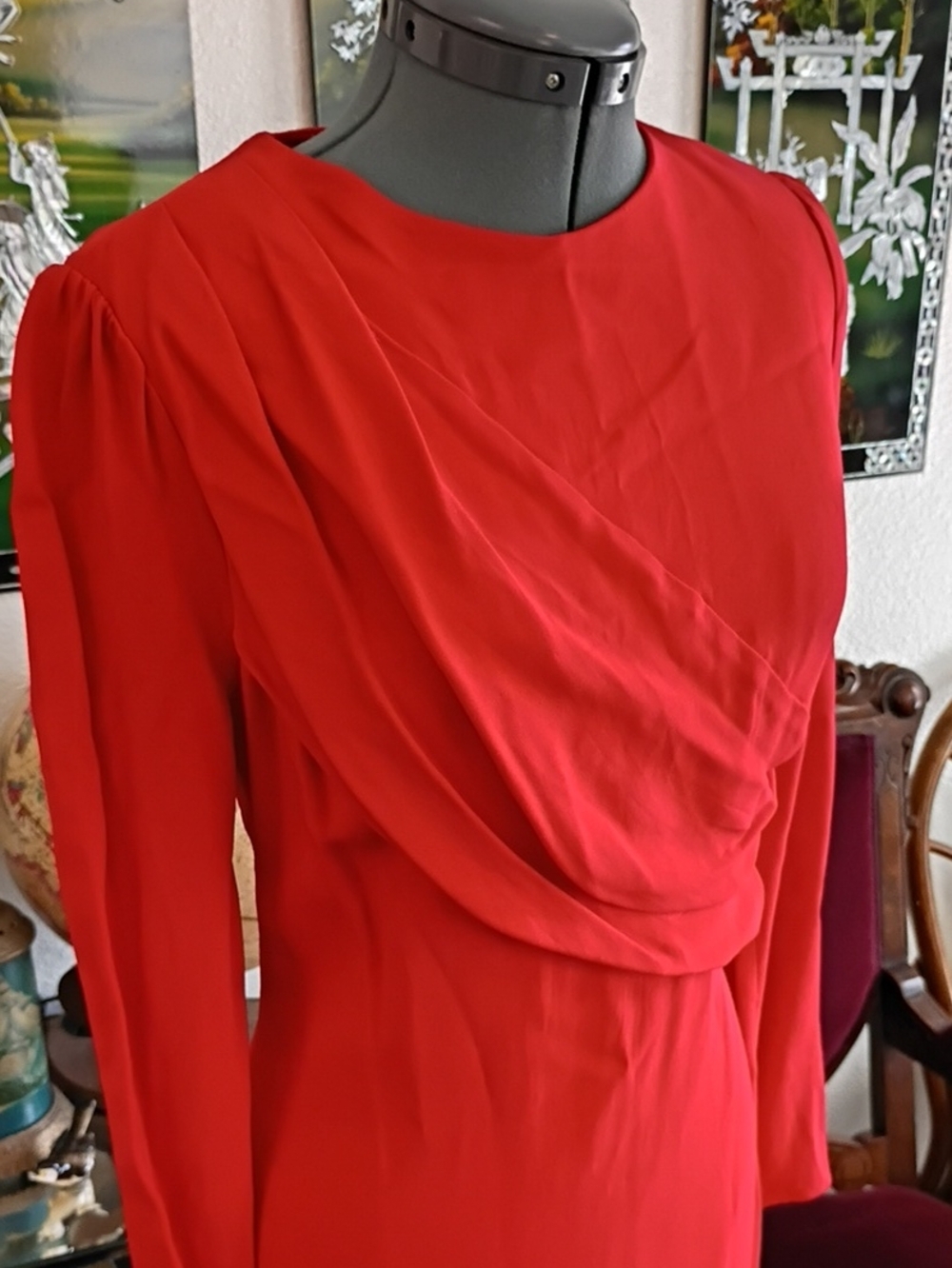 blumarine Red Cocktail Dress Size Small - Picture 2 of 6